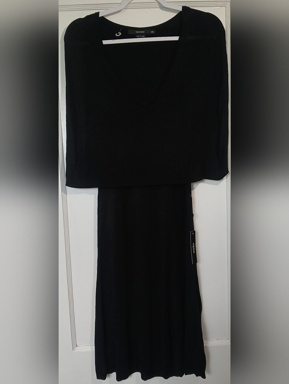 Vertigo XS Black Layered Dress - NWT